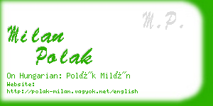 milan polak business card